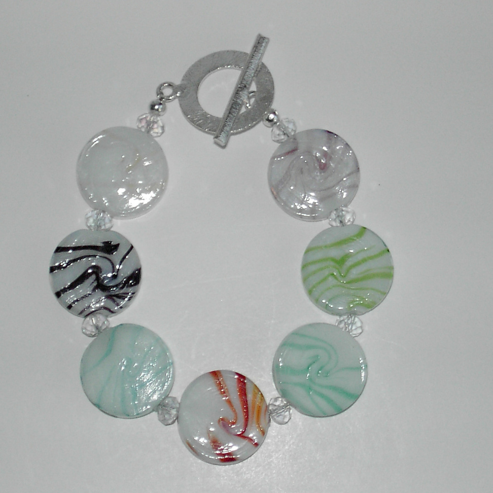 Lampwork 7.75" bracelet (#393)